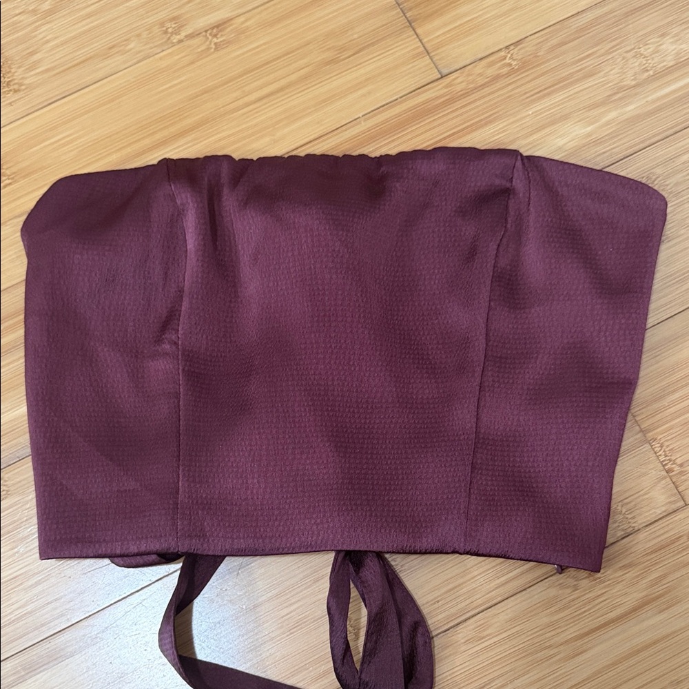 Forever 21 Burgundy Crop Top